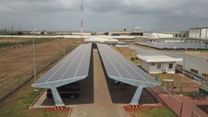 Solar Car park Tema Ghana